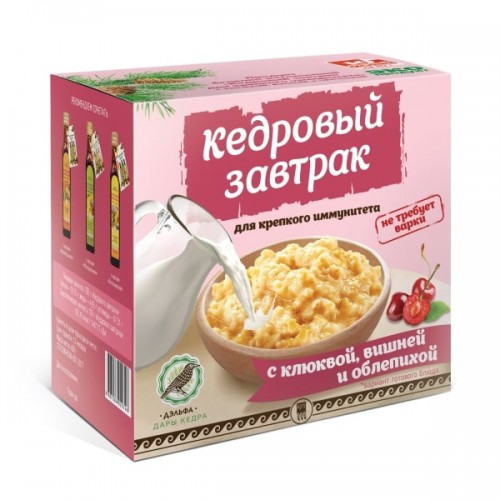 Купить Завтрак кедровый для крепкого иммунитета с клюквой, вишней и облепихой  г. Санкт- Петербург  